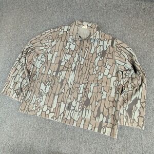 Trebark Mens Hunting Jacket Size M Cotton Blend Camo Vintage 80s Talon Zip USA